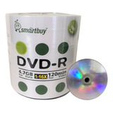 100 Unidades Dvd 4 7 Gb 16x Logo Prata Smartbuy