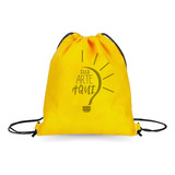 100 Unidades Sacola Tipo Mochila Nylon Personalizada