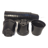 100 Vasos Pote 6 Cor Preto Mini Suculentas Cactos Plantas