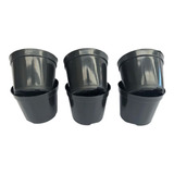 100 Vasos Pote 9 Plástico Preto Mudas 200 Ml Violetas Cactos