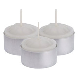 100 Velas Rechaud Brancas Suporte Aluminio Decoração 6 Hora