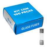 100 X Fusível De Vidro 5x20 Pequeno Kit Com 100 Peças 8 Amp