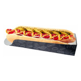 1000 Embalagem Hot Dog Cachorro Quente Lanches 30cm Preto
