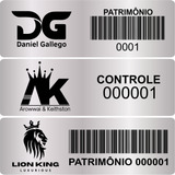 1000 Etiqueta De Patrimônio Controle De Ativo Fixo Material 