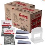 1000 Espaçador Nivelador 100 Cunhas Piso Porcelanato Cortag