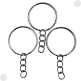 1000 Pçs Argola De Chaveiro C Corrente 25mm Niquelado