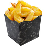 1000 Pçs Balde P Frango Batata Frita E Porções Preto