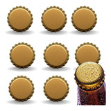 1000 Tampinhas Tampas Garrafa Cerveja Artesanal Dourada