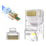 1000 Unidades Conector Rede Macho Ez Rj45 Vazado Cat5e Cat6e