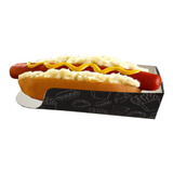1000embalagem Hot Dog Cachorro Quente Lanches 30cm Preto