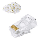 1000pcs Plug Modular Conector Rj45 8x8 Cabo Rede Lan Pc