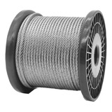 100m Cabo De Aço 3 32 6x7 3 2 Mm Revestido Em Pvc Cristal