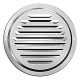 100mm Ventilação De Ar Redonda Tampa De Grade De Ventilação De Ar De Aço Inoxidável Exaustor Externo De Parede Saída De Ar De Parede Com Malha De Tela Mosquiteira Para Ventilação Em Casa Banheiro