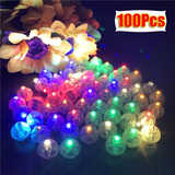 100pc Round Rgb Levou Lâmpada De Bola Flash Mini Luz Balão L
