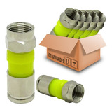 100pcs Conector F Compressão Rg06 Para Cabo Coaxial