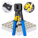 100peças Conector Vazado Rj45 Ez Crimp Alicate De Crimpar
