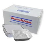 100un Bandeja Alumínio Marmitinha M120 Marmita Tampa 500ml