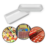 100un Bandeja De Isopor B3 Funda 23,5x18x3cm Branca Frios