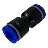 100un Conexão União Reta Plástica 8mm Pneumática Instantânea