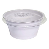 100un Potinho Molheira 30ml Pote Descartável Molho C Tampa