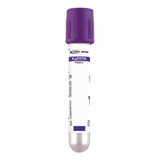 100un Tubo Edta K3 4ml De Plástico roxo Labor