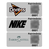100und Etiqueta Patrimônio Personalizada Colorida 5x2cm