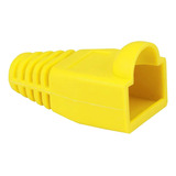 100x Capa Conector Rj45 Cabo Rede Rj45 Cat5 Cat6 Amarela