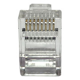 100x Conector De Internet Transparente Rj45