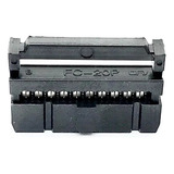 100x Conector Idc Latch Femea 20 Vias P/ Flat - Fc20 Connfly