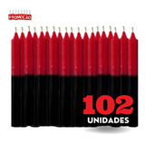 102 Velas Vela Palito Atacado 18cm Branca E Colorida Fábrica