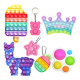 1086 7pc Brinquedos Simples Dimple Fidget Pop It Alívio Do