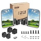 10L0L Espelho De Carrinho De Golfe Espelhos Retrovisores Laterais Sem Perfuração Compatíveis Com EZGO Club Car Yamaha Golf Cart E Outros Clipes Pretos 