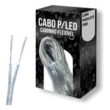 10m Fio Fino Cabo Flexível 1,3mm 2x0,15 P/ Fita Led E Neon