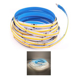 10m Fita Led Cob 8mm 252leds/m 12v Ip20 3/4/6000k+ Fonte 10a Luz Branco-neutro 4000k 110v/220v