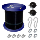 10m Cabo 1 8 Pvc 4 Sapatilha 4 Grampo 2 Mosquetao 2bolas