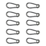 10pcs. Mini Mosquetão De Aço Forte P/ Camping Chaveiro