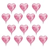 10pcs 10 Balão De Folha De Alumínio Em Forma De Coração Para Festas De Aniversário Casamentos Decoração De Chá De Fraldas Pink 
