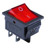 10pçs Chave Gangorra Iluminação Neon Kcd4 201n 4t Vermelha