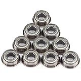 10pcs Mini Rolamentos De Esferas De Aço Metálico Com Flange De 15 Mm Para Projetos Pequenos De Eixo