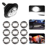 10pcs Redondo Caminhãoi Luminação Lateral Indicador Luz 12v