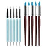 10Pcs Silicone Clay Sculpting Tool Modeling Dotting Tool Pottery Craft Use For DIY Handicraft Silicone Tool Silicone Sculpting Tools