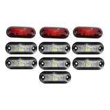 10u Lanterna Delimitadora Lateral Carreta Caminhão Baú 3leds