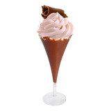 10un Mini Taça Cone Acrílico Para Sobremesa Bar Candy 60ml Cor Transparente