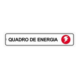 10un Placa Aviso Indicação Quadro De Energia Pvc 5x25cm