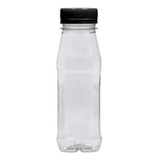 10un Garrafa Plástica 200ml Transp C Tampa Preta Usicomp F