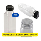 10un Garrafa Plástica 200ml Transp C Tampa Preta Usicomp F