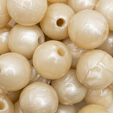 10un Passante Bola Lisa Creme 21mm Bijuteria Artesanato