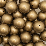 10un Passante Bola Lisa Marrom 18mm Bijuteria Artesanato