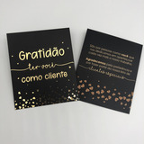 10un Postal De Agradecimento Hot Stamping Gratidão