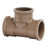 10un Te Agua Fria Marrom Soldável 50mm 1 1 2 Krona